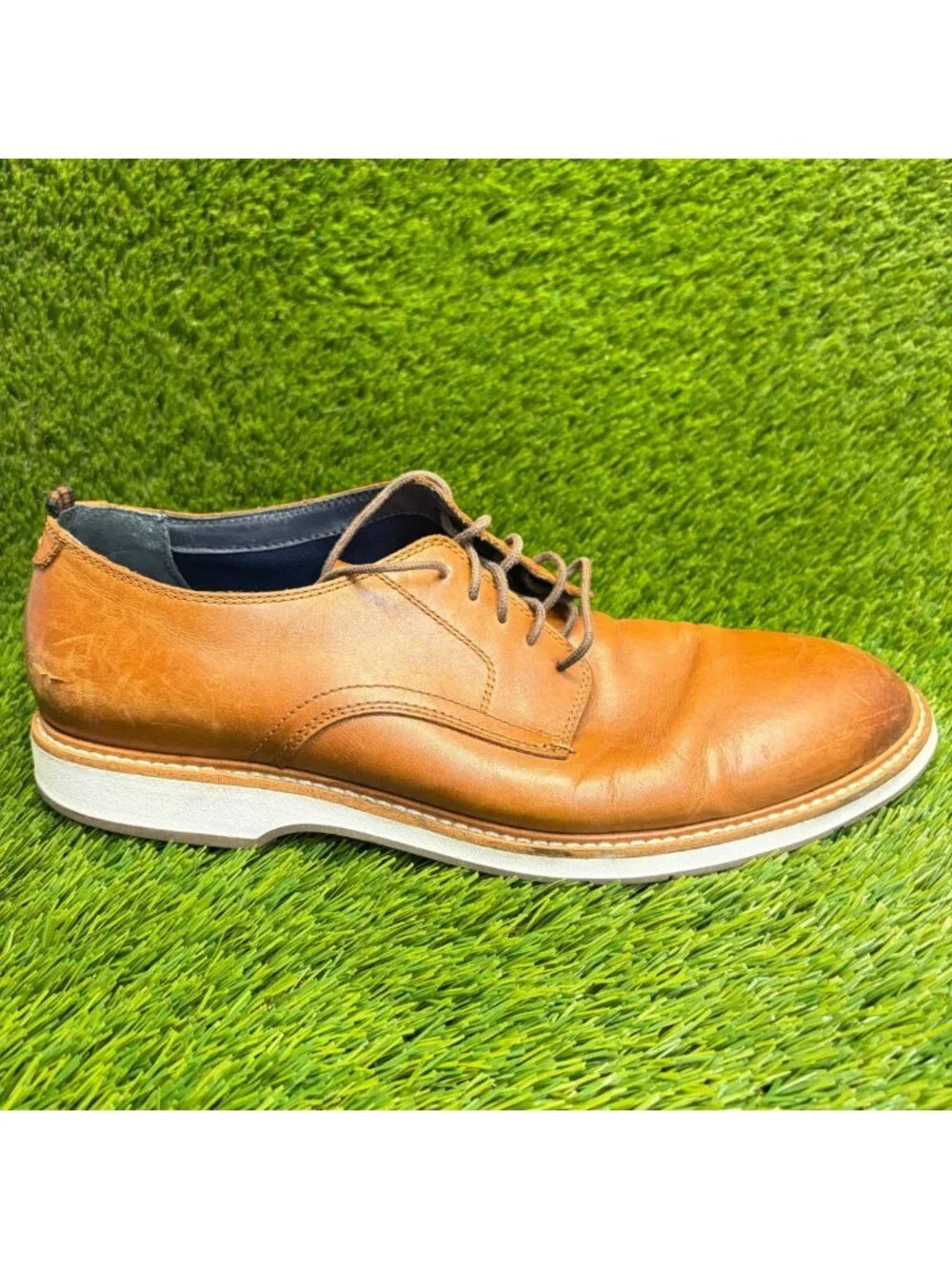 Cole Haan Morris Mens Size 11 Brown Casual Classic Leather Plain Toe Dress Shoes